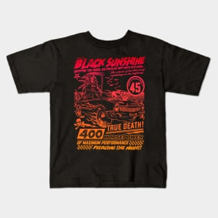 "BLACK SUNSHINE" (RED YELLOW HUE) Kids T-Shirt